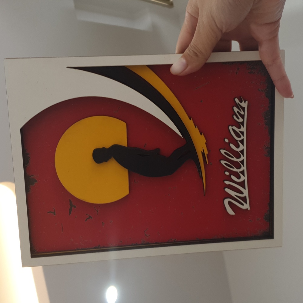 windsurfing 3D wooden frames gift for friend
